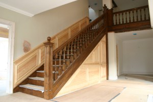 Oak staircase.